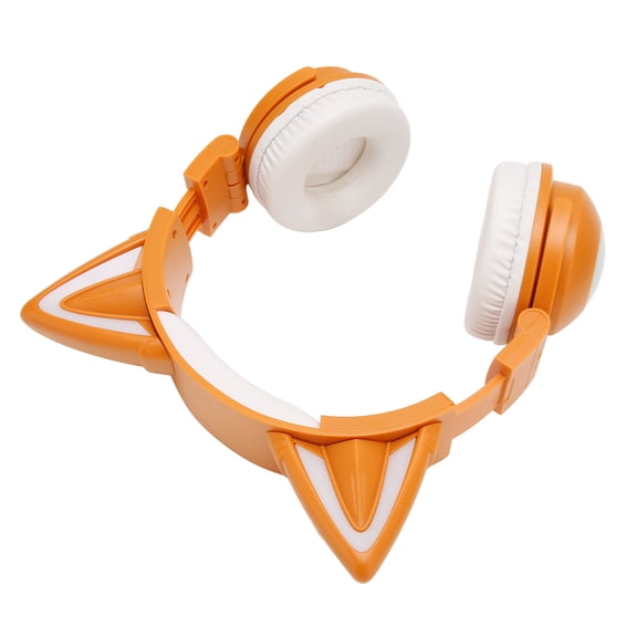 Cat Ear Headset, Wireless Foldable Headphones With 7 LED Light Effects, Over Ear Cute Gaming Headset Built In Mic For Smartphones, Tablets, PCs, Laptops