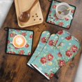 thumbnail image 5 of Pioneer Flower Kitchen Oven Mitt and Pot Holder Sets 4 Pcs for Baking, Cooking and Grilling, Heat Resistant Up To 392 °F, 5 of 7