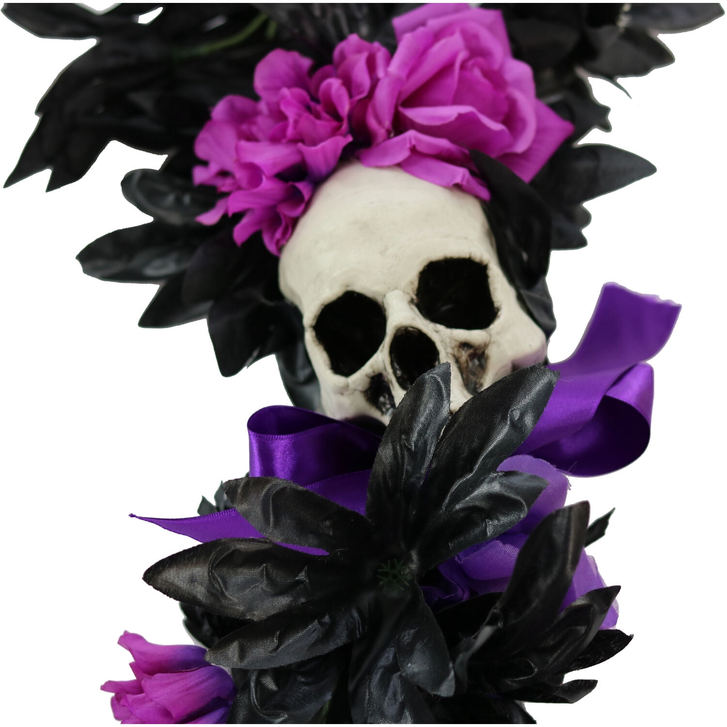 Haunted Hill Farm 6-Ft. Gothic Skull Garland with Black, Pink, and Purple  Flowers | Indoor or Covered Outdoor Halloween Decoration | HHGARSKL-1 -  Walmart.com