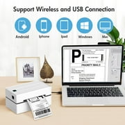 Label Printer, 4x6 Thermal Bluetooth Shipping Label Maker for Packages, Compatible with Windows iOS Android, Wireless Sticker Printing for Business and Home