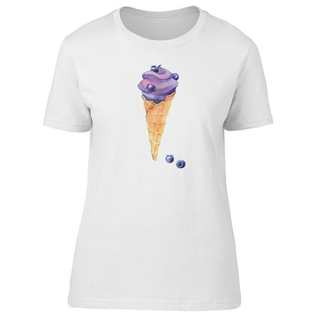 Blueberry Clothing - Cute Blueberry Ice Cream Cone Tee Women's -Image by Shutterstock