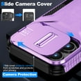 thumbnail image 3 of ShellTech for iPhone 14 Pro Case with Camera Cover & Kickstand Military Grade Shockproof Heavy Duty Protective with Magnetic,Purple, 3 of 7