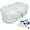 A002- Clear (Style B), variant on Clear Display Storage Pouch, Small Clear Pouch, Clear Zipper Pouches, Small Travel Pouch, 2 Pack 8X6X3 Inch Dustproof Clear Protective Cover Bag with Plush Felt Balls and