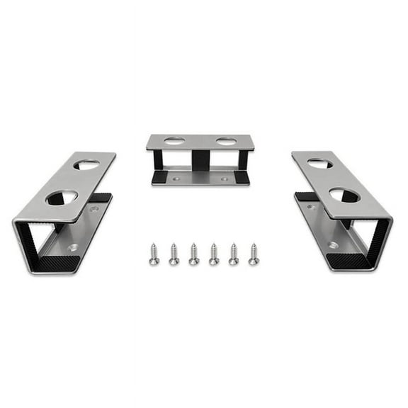 Under Desk Laptop Stand, Metal Shelf Holder for Laptop, Keyboard with Anti-Scratch Silicone (Silver)