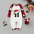 thumbnail image 2 of Odeerbi Christmas Pajamas for Family Holiday Long Sleeve Initial Name Family Christmas Pajamas Matching Sets Baby Printed Home Wear Two-Piece Sleepwear Xmas Family Matching PJs Set Red, 2 of 7