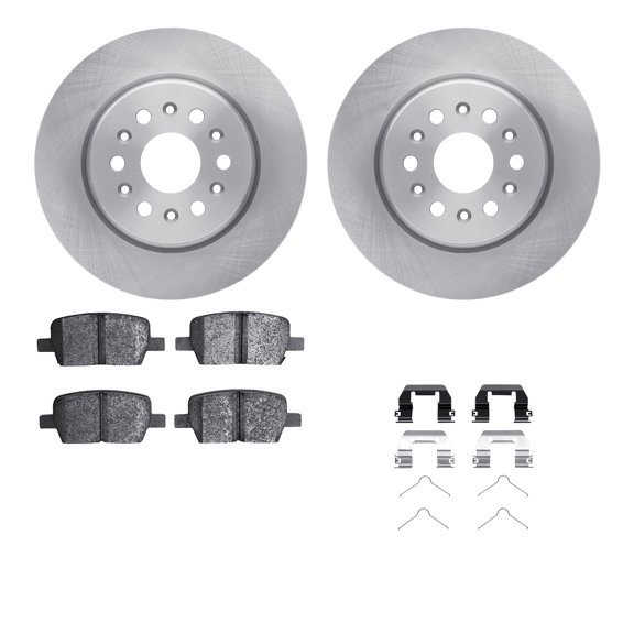 Dynamic Friction Company Rear Brake Rotors with 5000 Advanced Brake Pads includes Hardware 6512-48073