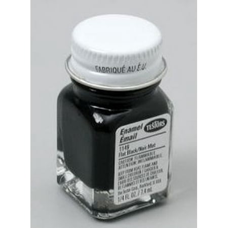 - Black Flat Testors Enamel Plastic Model Paint