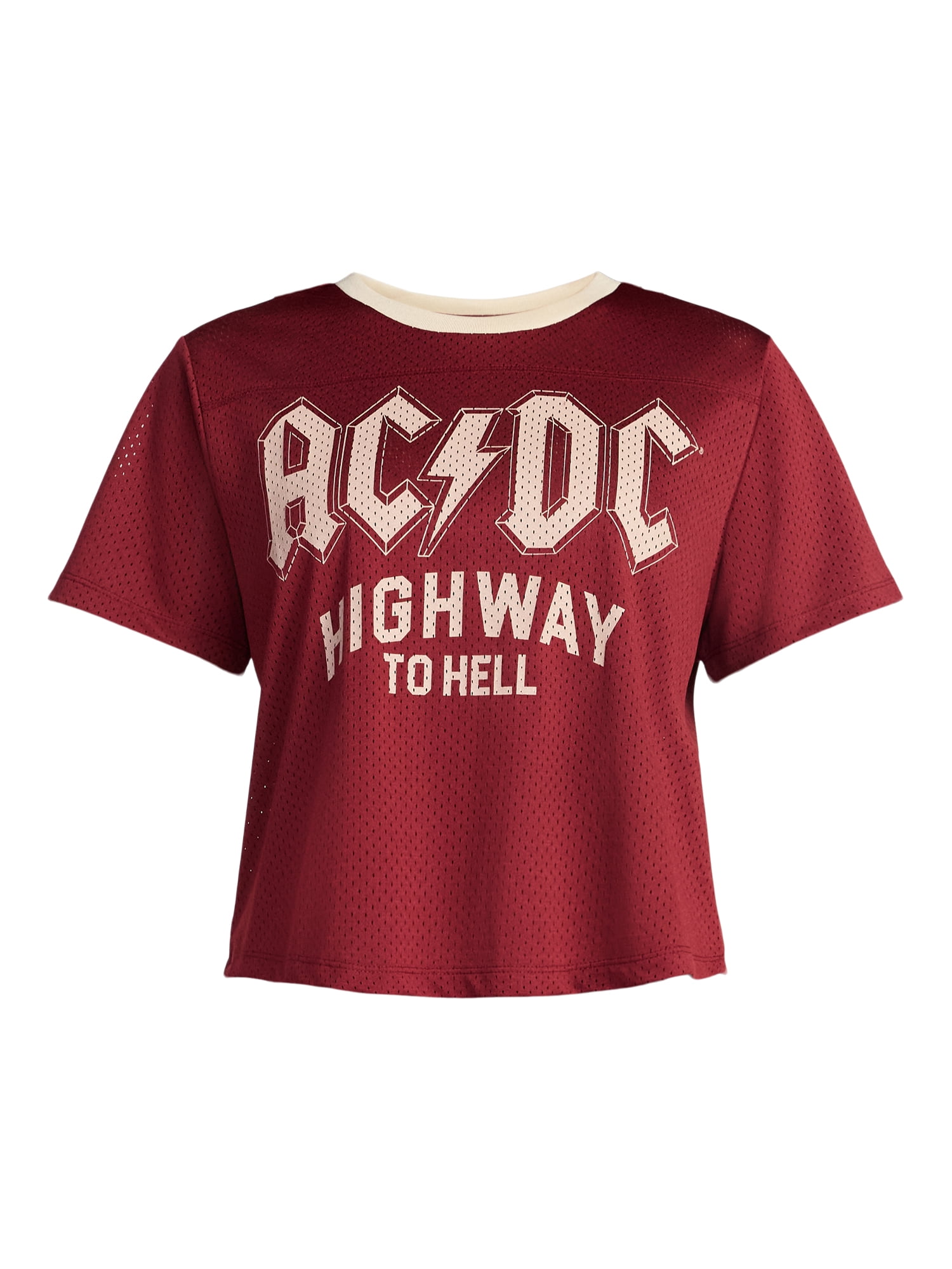 AC/DC Women's Graphic Jersey with Short Sleeves, Sizes XXS-XXL