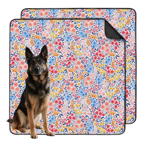Quilted Washable Dog Pee Pads, 48x48 Reusable with Non-Slip Backing, Super Absorbent and Leak-Proof for Puppy Crate Training and Hardwood Floor Safety
