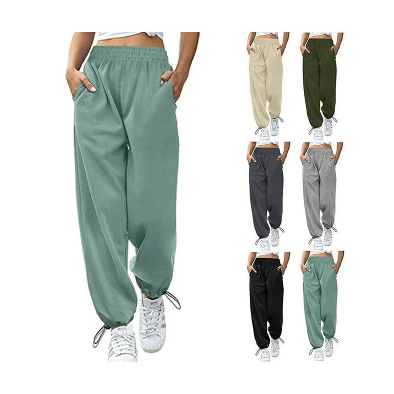 Women's Fleece Lined Pants Water Resistant Sweatpants High Waisted