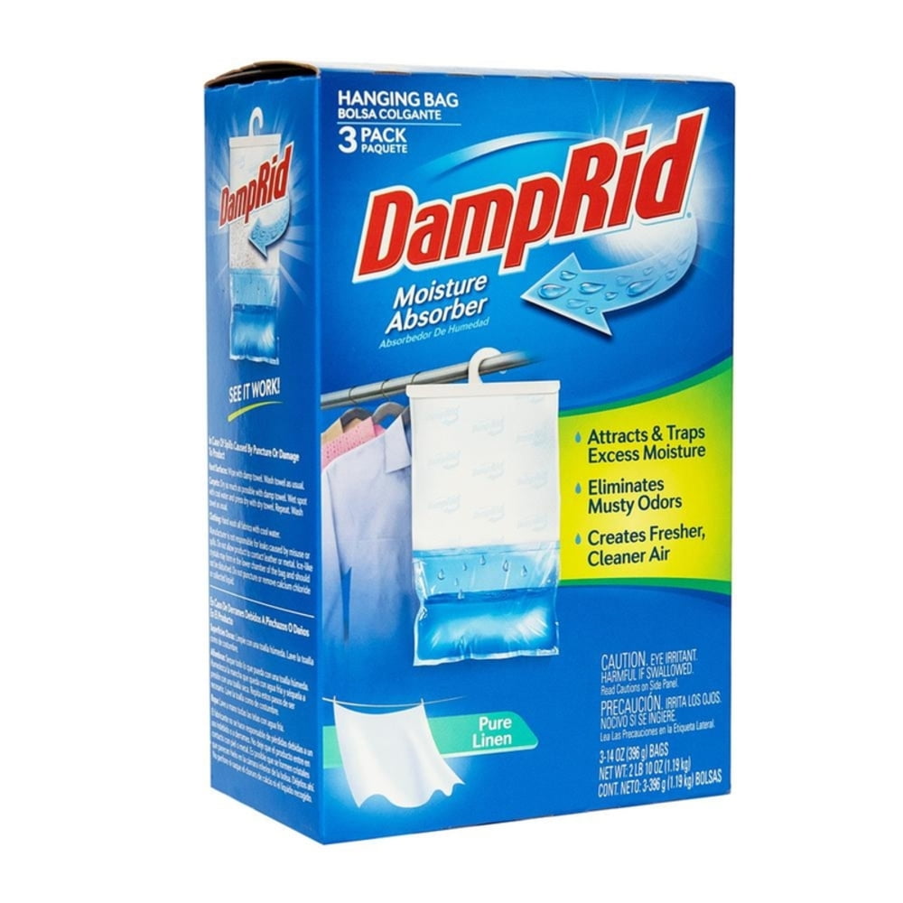 DampRid 21 oz. Pure Linen Scent Hanging Moisture Absorber Case Of 6