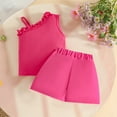 thumbnail image 3 of Liyamei Summer Toddler Girls Sleeveless Vest T Shirt Tops Floral Skirt Shorts Outfits Girls Casual Sets Size Pink 12-18 Months, 3 of 3