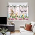thumbnail image 4 of Easter Kitchen Curtains Window Panels, Spring Watercolor Bunny Eggs Flower Leaf Pink Plaid Insulated Window Treatment Curtain, Grommet Curtains for Bedroom/Living Room/Bathroom, 2 Piece 42"Wx54"L, 4 of 8