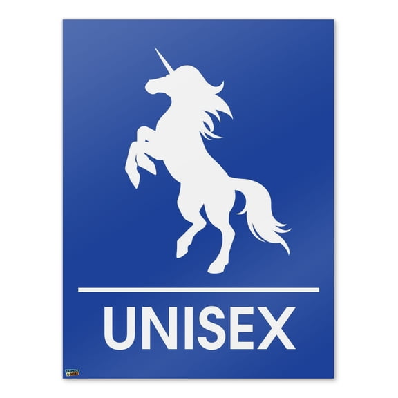 Unicorn Unisex Restroom Bathroom Washroom Sign Home Business Office Sign