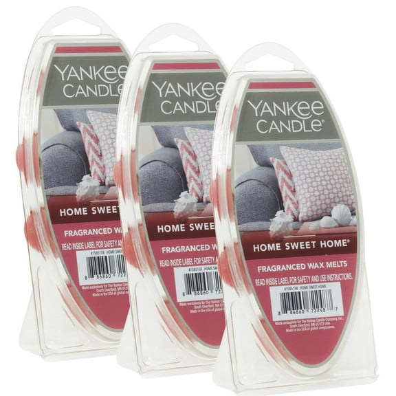 Yankee Candle Home Sweet Home Wax Melts 6 Count (Pack of 3) Ideal for Use in All Wax Warmers Perfect for DIY Candle Making