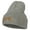Heather Grey, variant on Military Police Insignia Embroidered Long Knitted Beanie - Navy OSFM