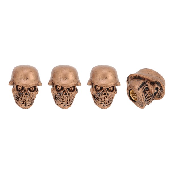 Tapa de Válvula de Neumático Decorativa 7x28mm Cubiertas de Válvula de Neumático de Resina Cobre Tono Bronce 4 Pcs