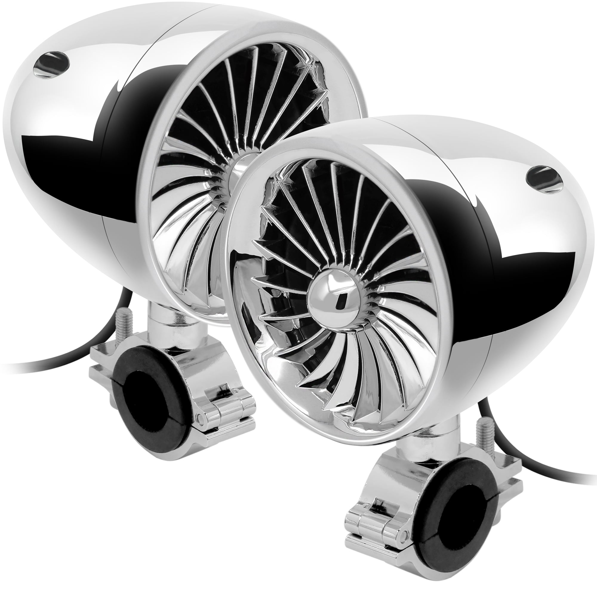 GoHawk 4" Waterproof Motorcycle Bluetooth Speakers Stereo Amplifier Audio System Harley ATV FM Radio