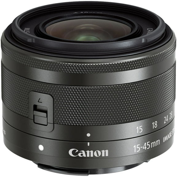 Canon EF-M 15-45mm f/3.5-6.3 IS STM Lens (Graphite) 0572C002 - New in White Box (International Version)