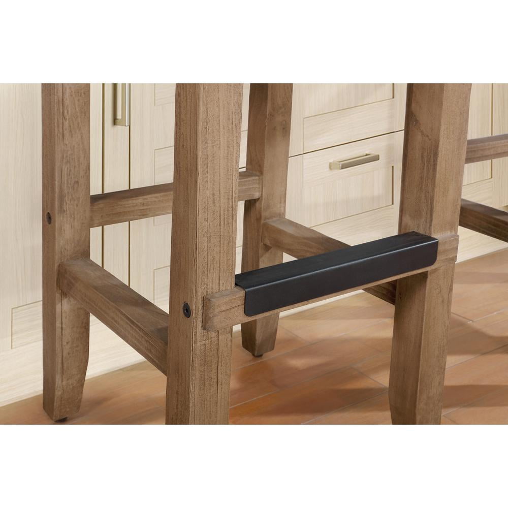 Alaterre Furniture Newport 30"H Wood Bar Stool with Rush Seat