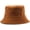 Brown, variant on Unisex Corduroy Fishermen Bucket Hat Solid Casual Outdoor Hiking Traveling Cap