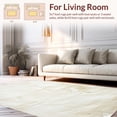 thumbnail image 2 of ODIKA 6' x 9' Machine Washable Non-Slip Area Rug, Sheepskin Fur High Traffic Rug, Ivory, 152047, 2 of 7