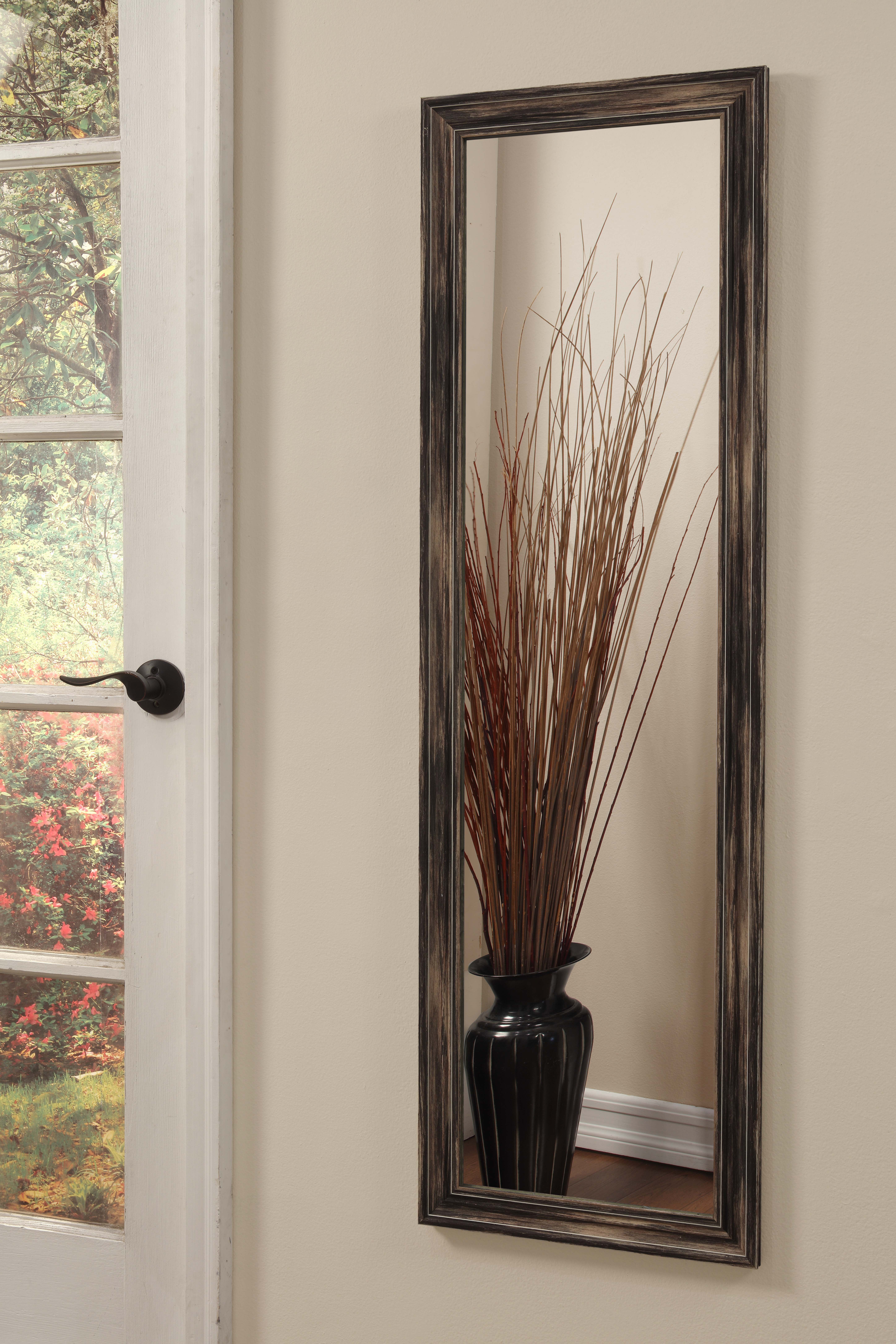 Over the Door Mirror Farmhouse Antique Black 51" x 15" by Martin