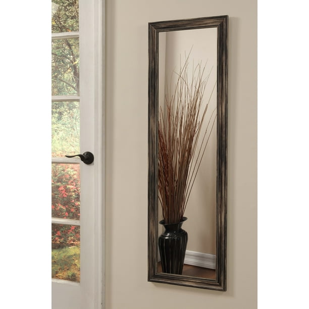 Over the Door Mirror Farmhouse Antique Black 51" x 15" by Martin