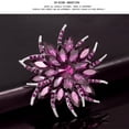 thumbnail image 3 of Fdelink the Brooch Three Colors Gold Plated Rhinestone Bouquet Flower Scarf Pin & Brooch Purple, 3 of 7
