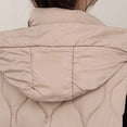 thumbnail image 4 of adviicd Women Long Puffer Vest: Fall Zip up Reversible Fleece Jacket 2025 Winter Warm Sleeveless Hooded Coat with Pockets (Khaki, M), 4 of 7