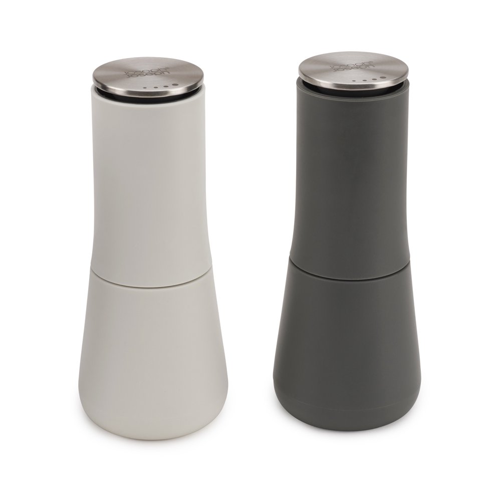 Joseph Joseph Milltop Salt and Pepper Grinder Set with Adjustable Grind