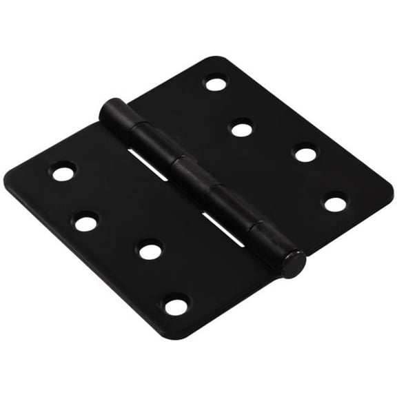 Hillman Builders Hardware 859786 4 x 0.25 in. Rectangle Frame Door Hinges, Matte Black - 3 Piece