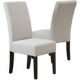 thumbnail image 2 of Noble House Maxwell Linen Dining Chairs, Set of 2, Dark Brown, Natural, 2 of 5