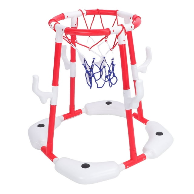 Floating Basketball Hoop, Pool Basketball Hoop Endless Fun Portable for Outdoor Red
