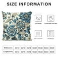 thumbnail image 5 of JRXY Chinoiserie Pillow Cover  Vintage Blue Flower Throw Pillow Covers Spring Summer Floral Outdoor Pillow Cases Cushion Covers for Couch Sofa Bedroom Chinoiserie Decor (Pack of 2) 18x18in, 5 of 5