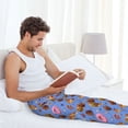 thumbnail image 5 of Salouo Fastfoods Print Pajama Pants for Men, Lounge Pants Elastic Waistband Casual Men's sleepwear Loungewear Sleep Pajama Pant -Large, 5 of 7