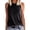 Black, variant on PLHWHYQ Women's Sleeveless Tank Top, Loose Fit Round Neck Side Slit Blouse, 100% Polyester Slub Linen Summer Vest, Casual Solid Color Basic Tops for Women Coffee S