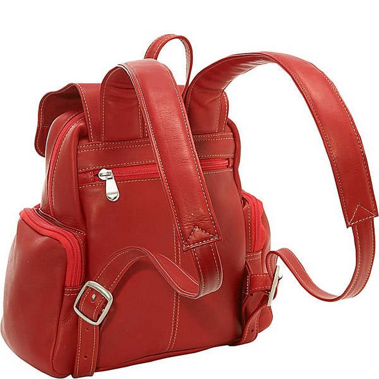 Le Donne Leather Womens Multi Pocket Backpack TR-125  display picture 2
