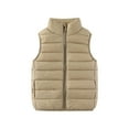 thumbnail image 1 of Gilet Sans Manches pour Enfants, Mélange de Polyester avec Fermeture Éclair et Poche avant, Design Col Rond, Noir, Taille 110 cm, 1 of 6
