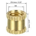 thumbnail image 2 of M5 x 6mm(L) x 6.4mm(OD) Brass Knurled Threaded Insert Embedment Nuts 200pcs, 2 of 3