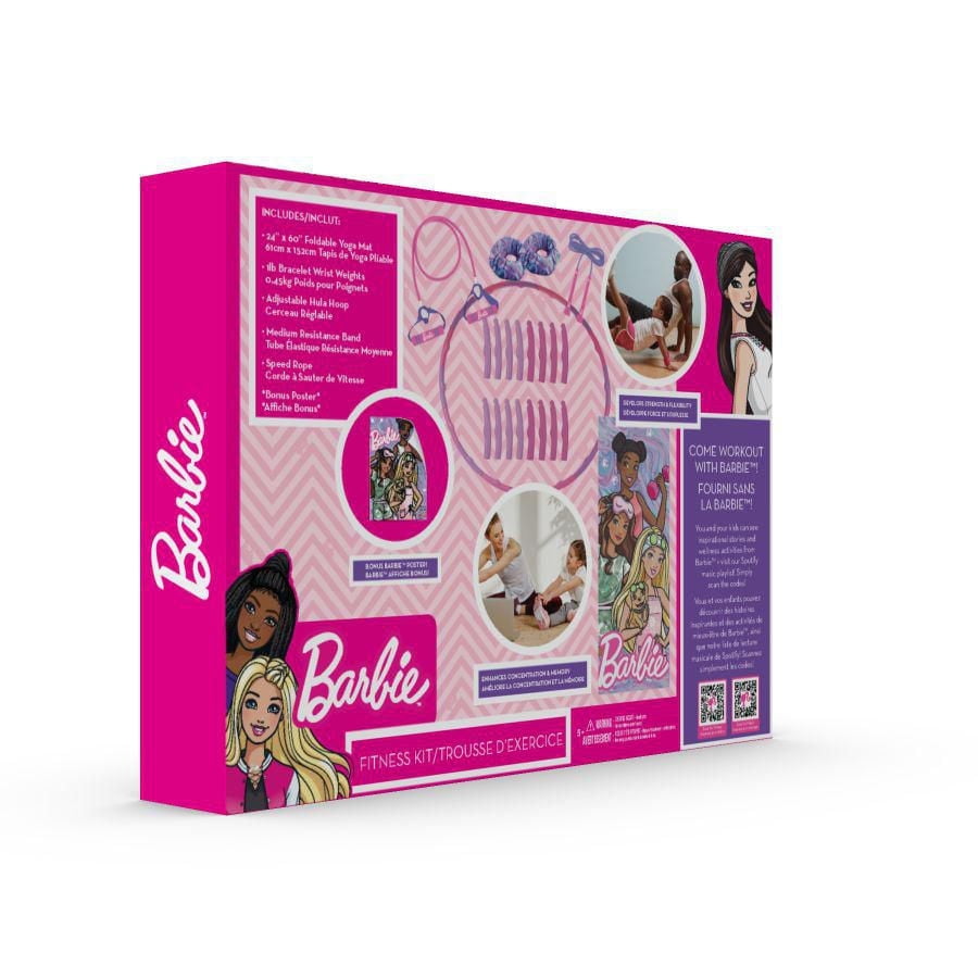Mattel, 5 pièces Strong Girls Make Waves – Trousse d’exercice Barbie, combinaison de rose