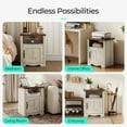 thumbnail image 7 of Linsy Home Nightstand for Bedroom with Charging Station, Farmhouse End Tables for Living Room with Drawer, Beige, 7 of 7