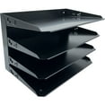 thumbnail image 3 of Huron Desktop Horizontal 4-Slot Legal File Organizer, Black Steel, 3 of 6