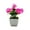 Pink, variant on Visland Artificial Mini Potted Plants Fake Plastic Leaves Plants for Home Office Desk Room Greenery Decoration