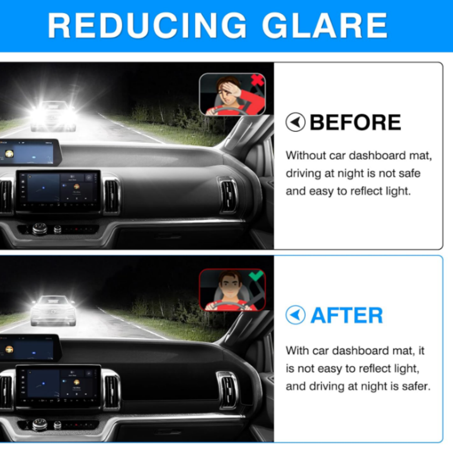 Dashboard Cover Mat for Ford Expedition 2025 2026 Accessories Dash Cover Upgrade Flannel Dash Mat Sunshade Glare UV Rays Protector(Only fit for 13.2-inch Touchscreen)