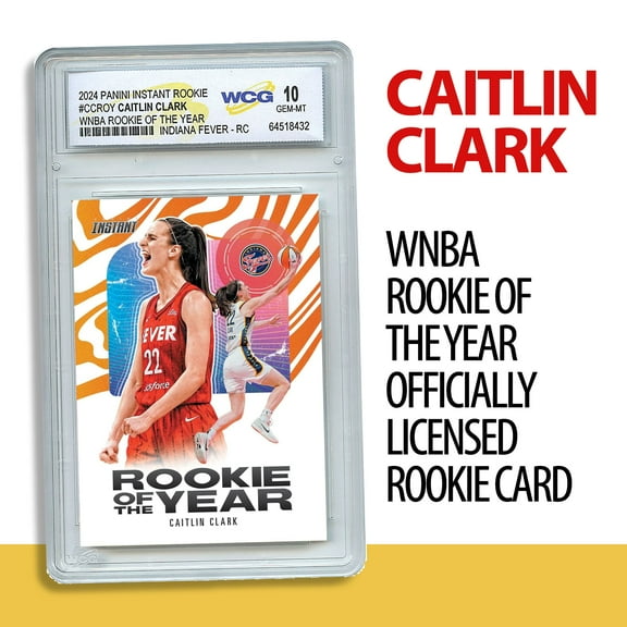 2024 WNBA Panini CAITLIN CLARK Rookie of the Year Rookie Card Basketball #CCROY Gem-Mint 10