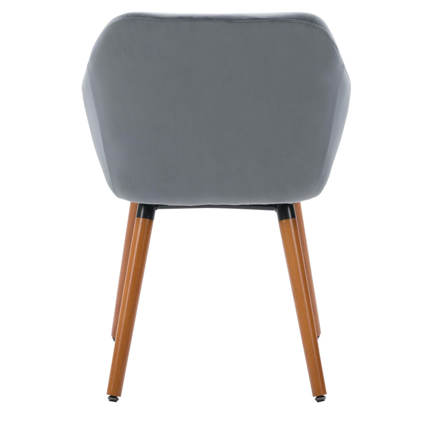 CorLiving Ayla Set of 2 Velvet Upholstered Indoor Side Chairs with Flared Wood Legs