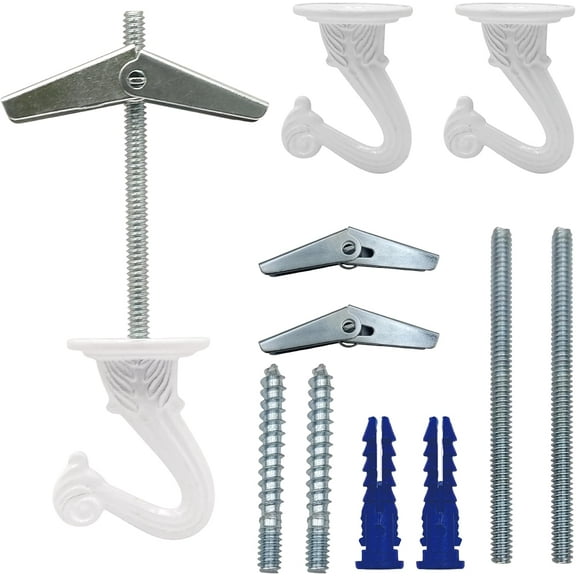 Ceiling Hooks for Hanging Plants- 2 Pcs Vintage Style Ceiling Plant Hanger Hooks Outdoor or Indoor- Sturdy Plant Hooks for Hanging Lights, Flower Baskets and More- Easy to Install Screw in Hooks