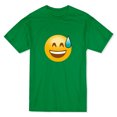 thumbnail image 1 of Embarrassed Medium Front Emoji Men's Kelly Green T-shirt, 1 of 1