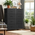 thumbnail image 5 of Simenmax 8 Drawer Dresser for Bedroom Fabric Dresser Chest of Closets Storage Units Organizer Tower Wooden Top Shelf for Bedroom, Hallway, Entryway, Closet,Black, 5 of 7